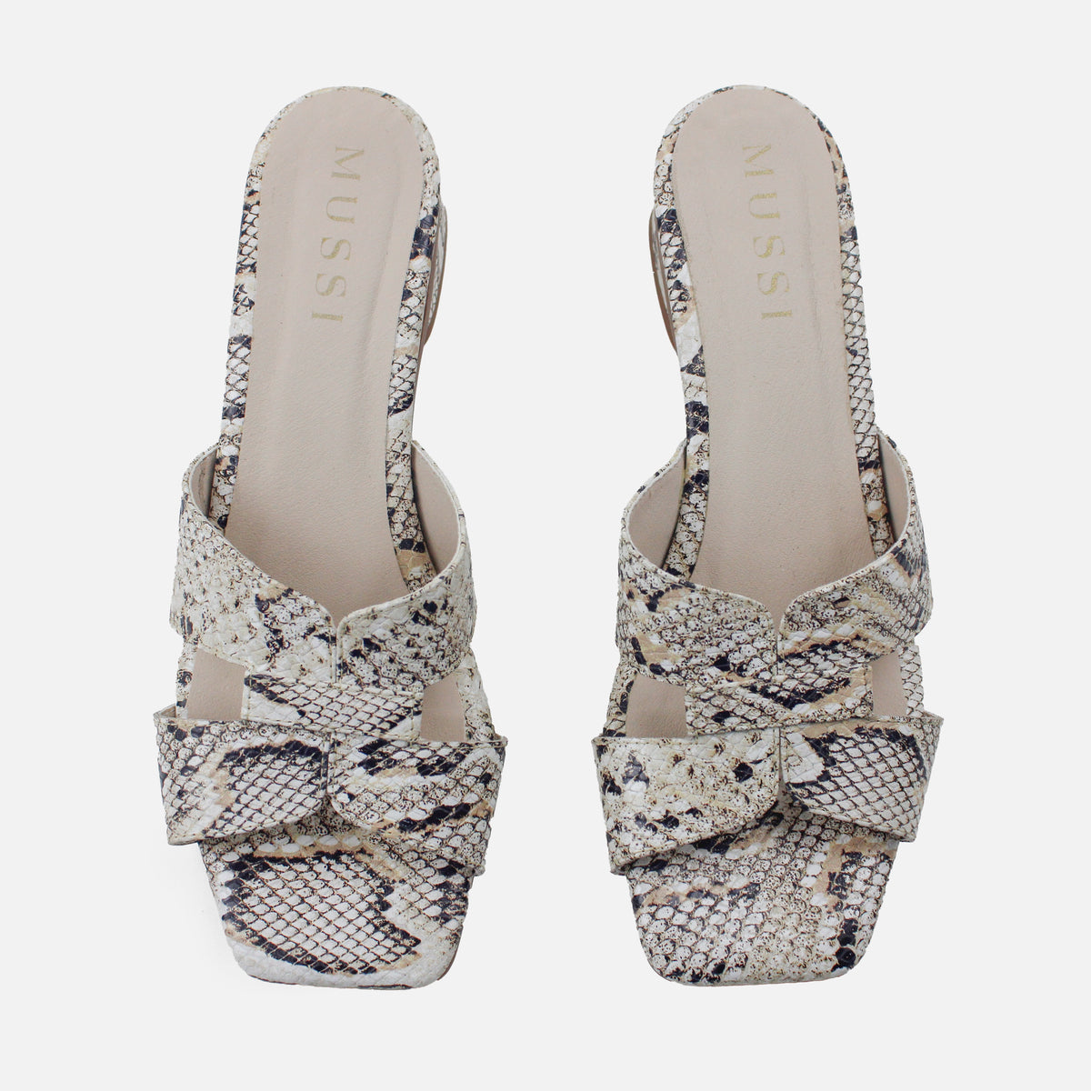 Sandalia tacon Naire de cuero para mujer - Piton