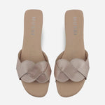 Sandalia plana sierra de cuero para mujer - Cobre