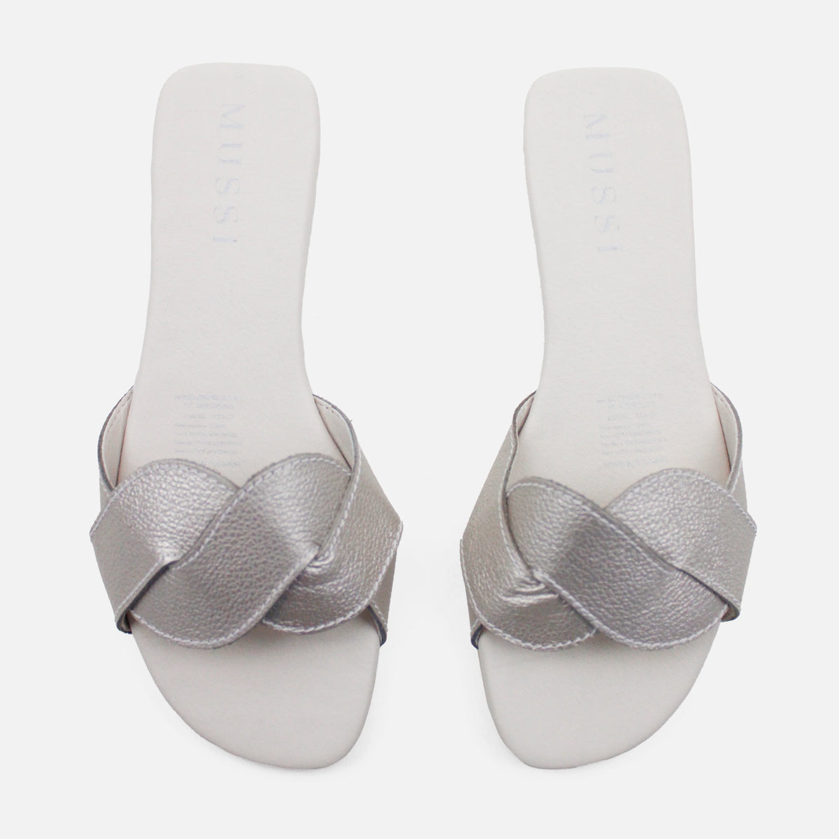 Sandalia plana sierra de cuero para mujer - Oro