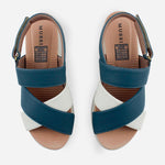Sandalia flatform estrella de sintético para mujer - Azul