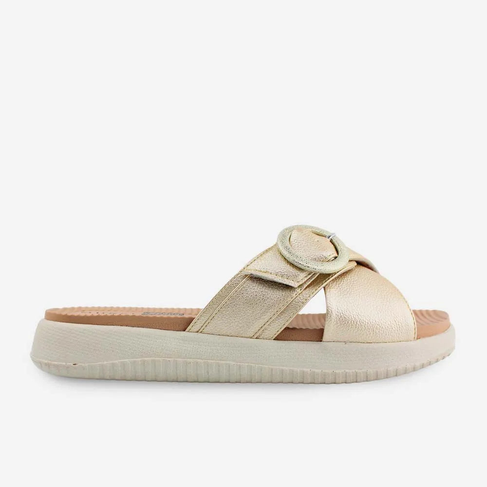 Sandalia flatform elenia de sintético para mujer - Oro