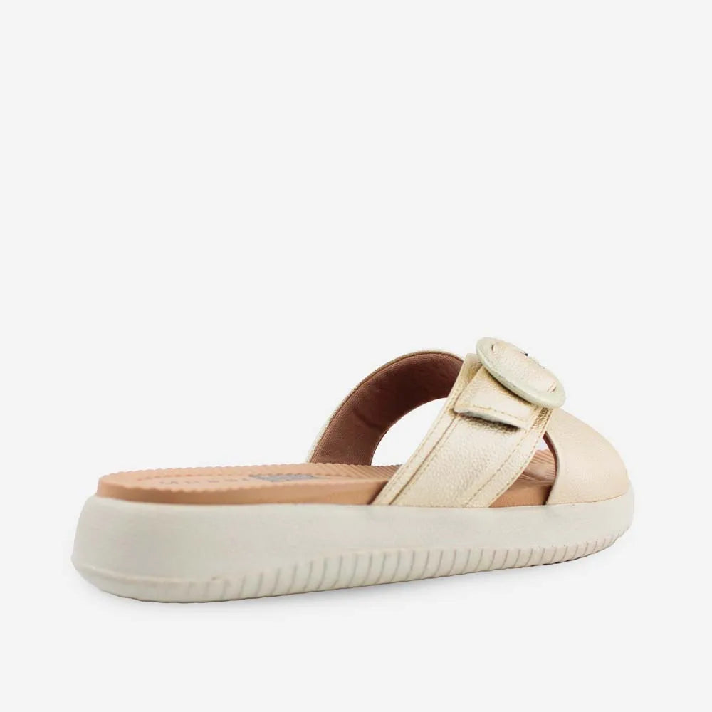 Sandalia flatform elenia de sintético para mujer - Oro