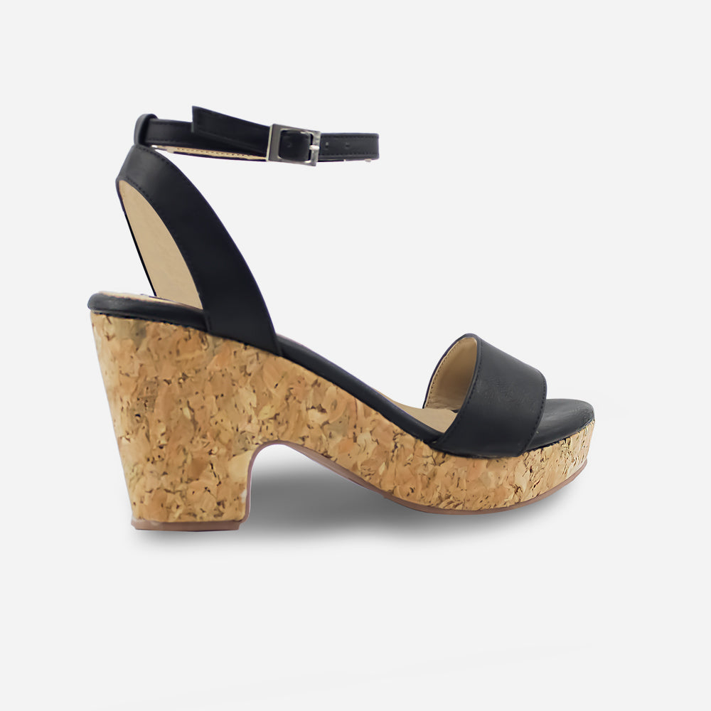 Sandalia plataforma amelia de sintético para mujer - Negro