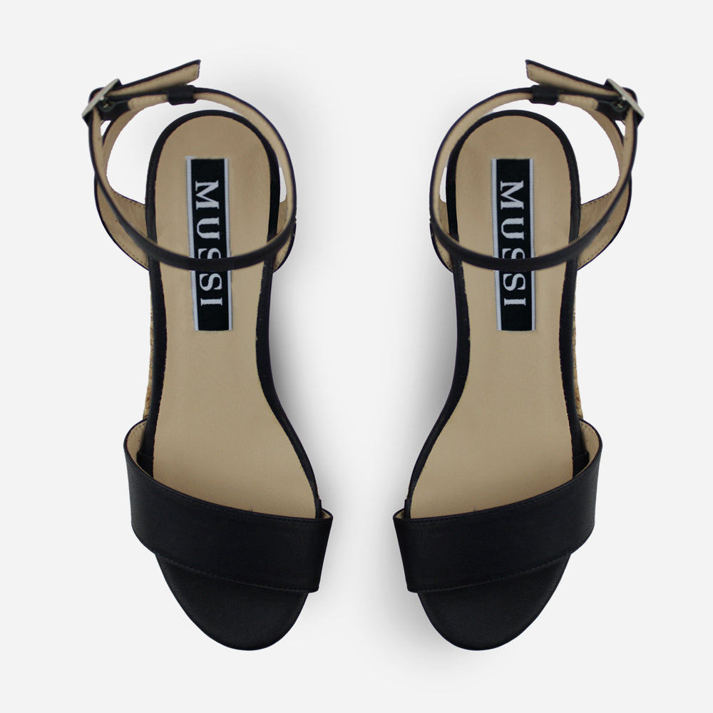 Sandalia plataforma amelia de sintético para mujer - Negro