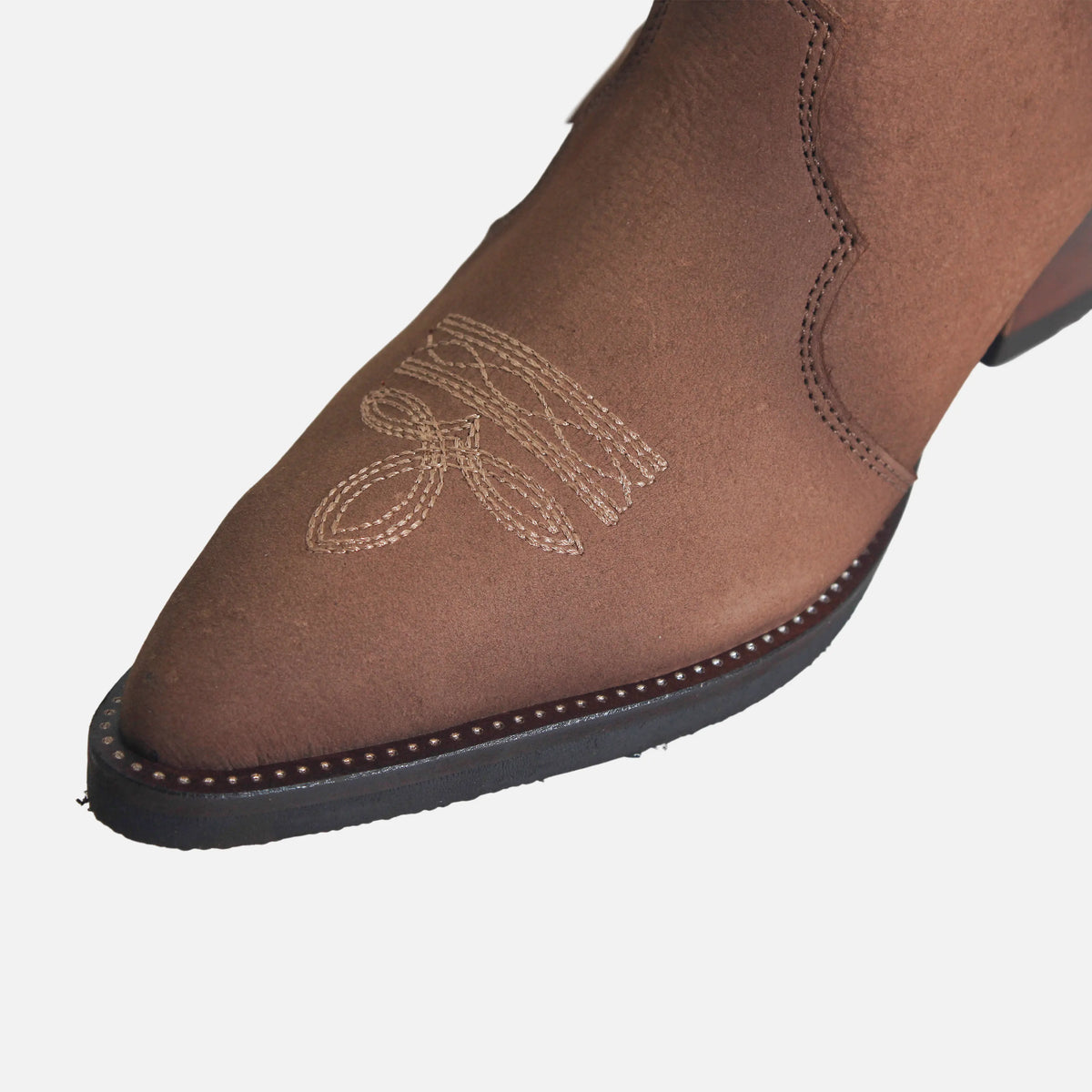 Botin texano marilyn de cuero para mujer - Miel