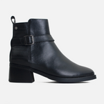 Botin tacon dakota de cuero para mujer - Negro