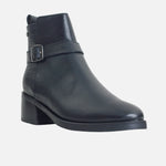 Botin tacon dakota de cuero para mujer - Negro