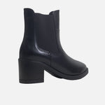 Botin tacon orabel de cuero para mujer - Negro