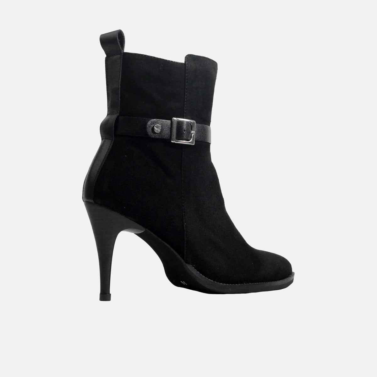 Botin tacon maralinda de cuero para mujer - Negro