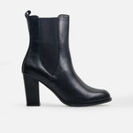 Botin tacon azahar de cuero para mujer - Negro