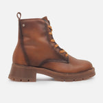 Botin tractorado isabella de cuero para mujer - Miel