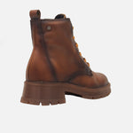 Botin tractorado isabella de cuero para mujer - Miel