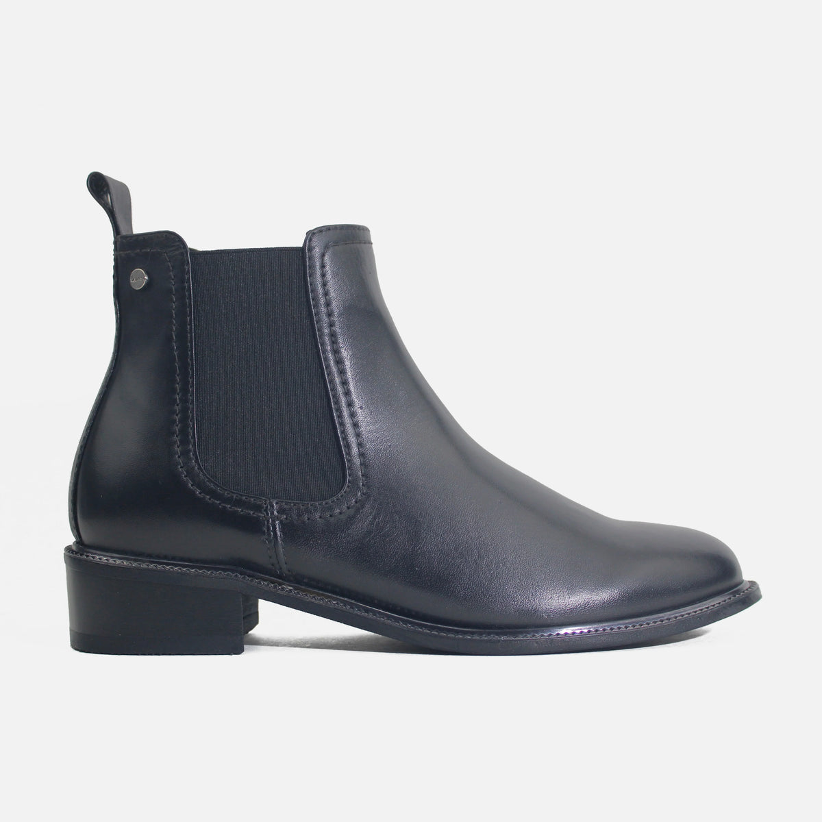 Botin tacon lumi de cuero para mujer - Negro