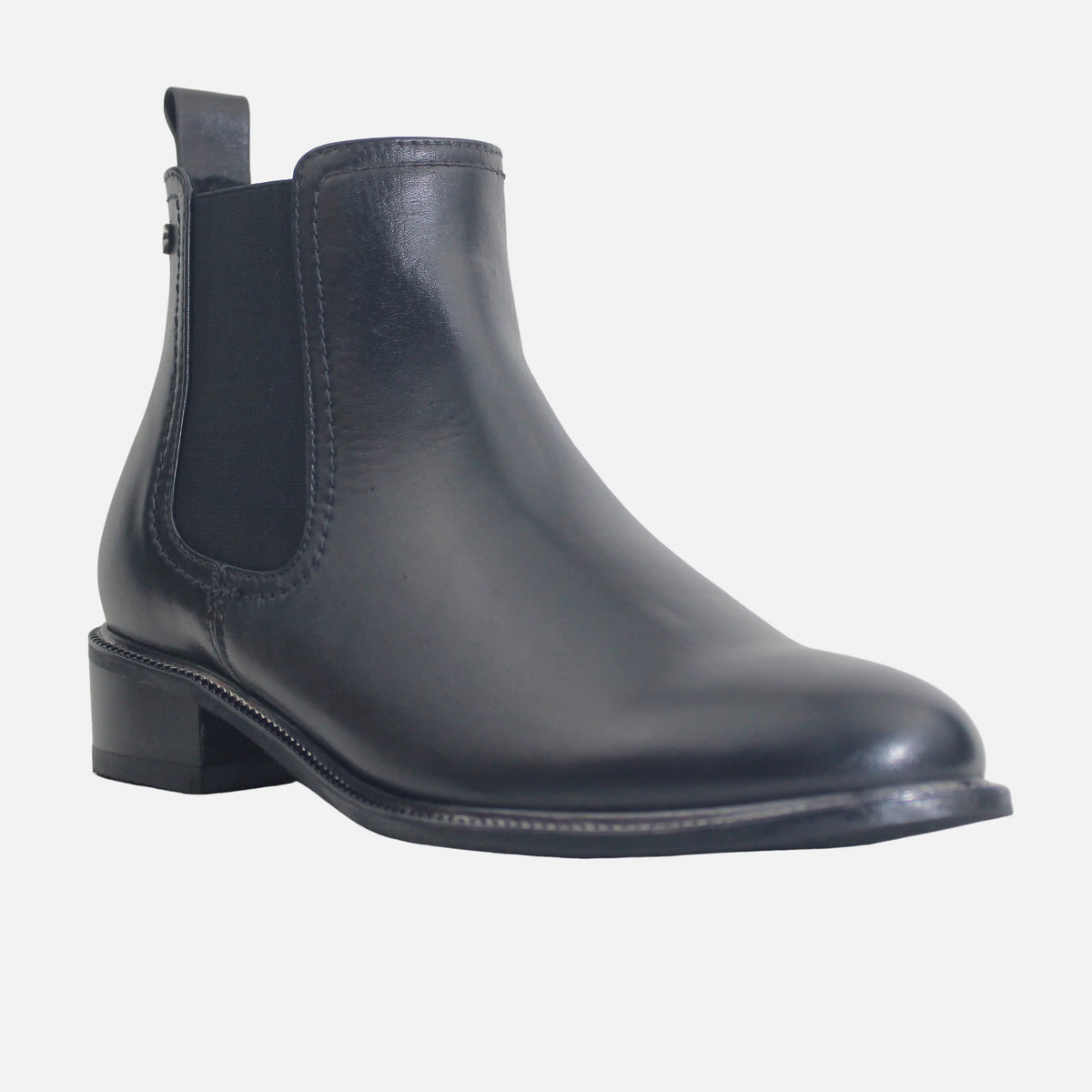 Botin tacon lumi de cuero para mujer - Negro