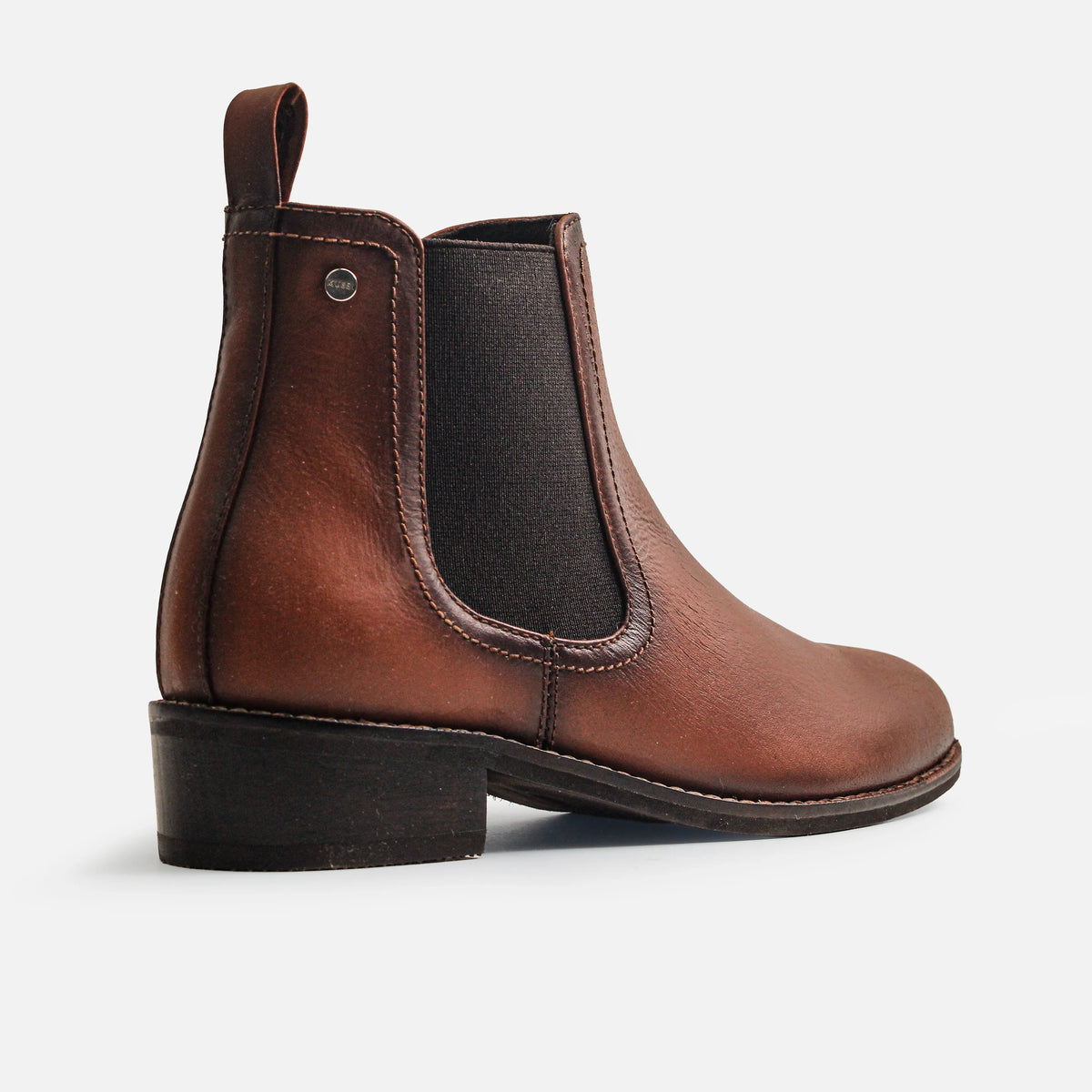 Botin tacon lumi de cuero para mujer - Brandy