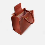 Cartera julieta de cuero para mujer - Miel