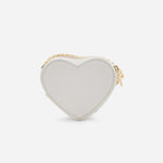 Monedero corazón de cuero para mujer - Hueso