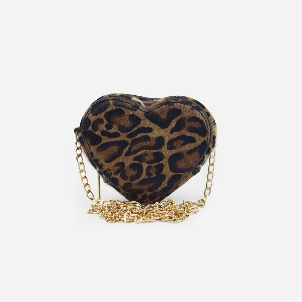 Monedero corazón de cuero para mujer - Culebracafe