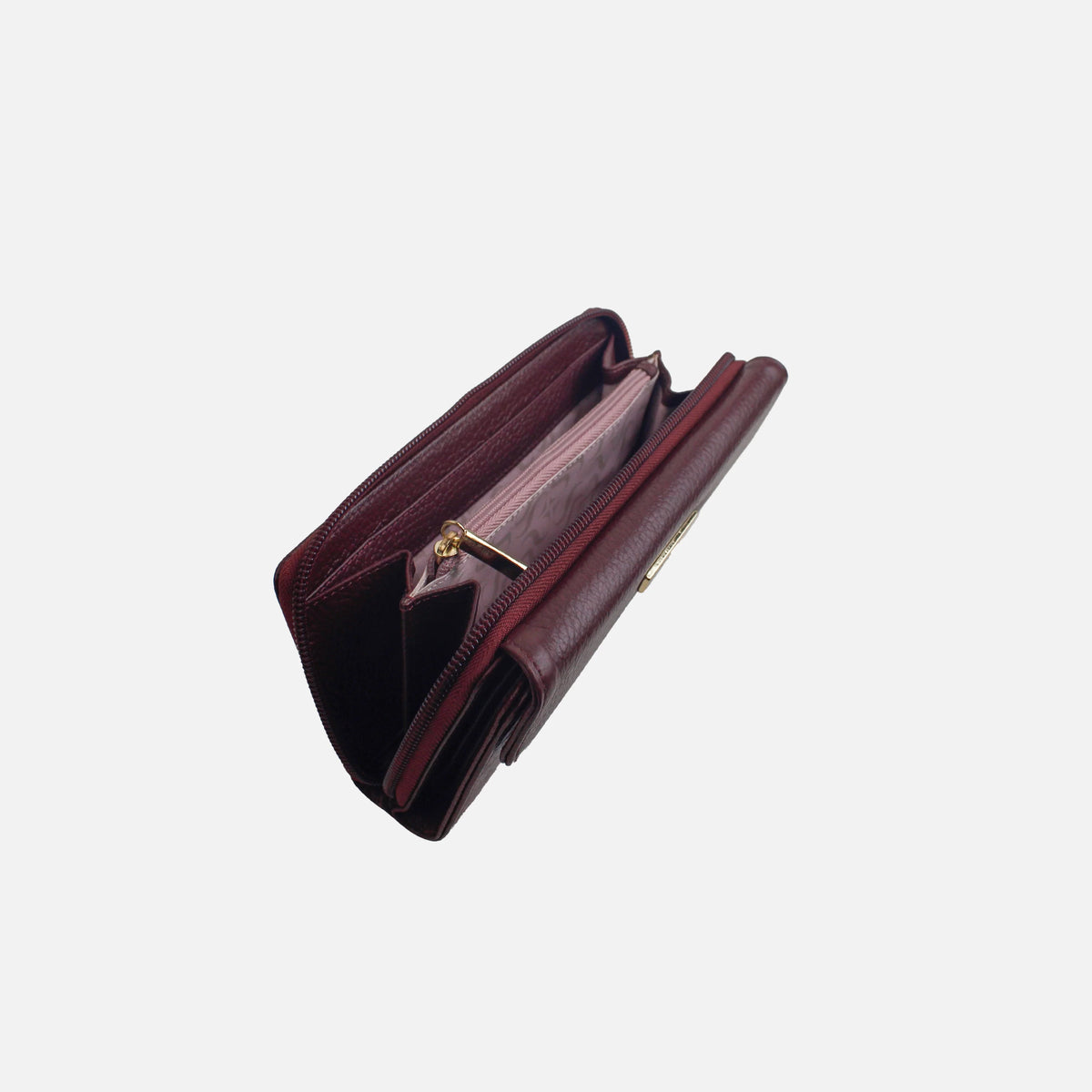 Billetera rosie de cuero para mujer - Vino