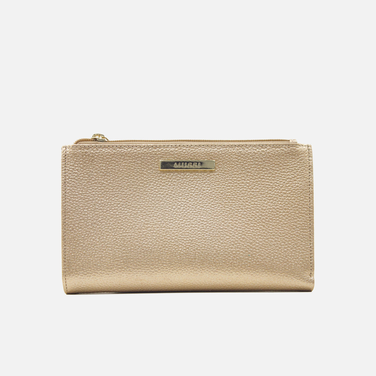 Billetera elaya de cuero para mujer - Oro