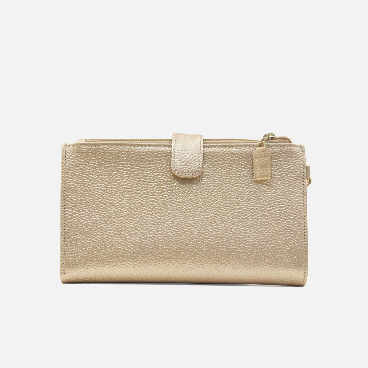 Billetera elaya de cuero para mujer - Oro