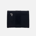 Billetera kaira de cuero para mujer - Negro