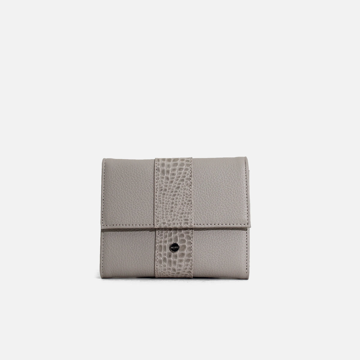 Billetera kaira de cuero para mujer - Gris