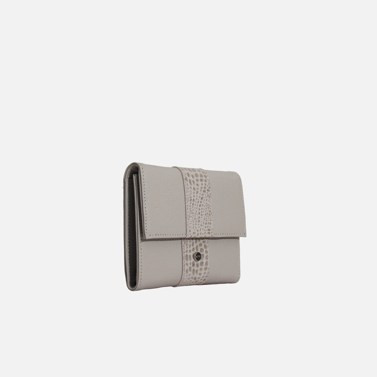 Billetera kaira de cuero para mujer - Gris