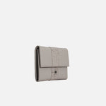 Billetera kaira de cuero para mujer - Gris
