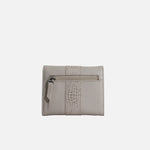 Billetera kaira de cuero para mujer - Gris