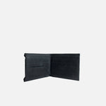 Billetera jeno de cuero para mujer - Negro