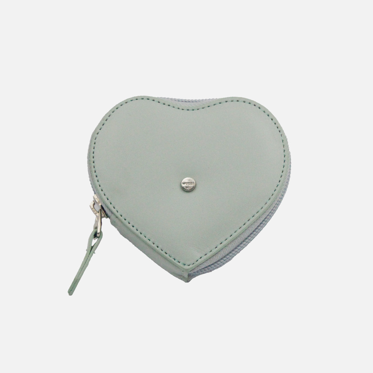 Monedero love de cuero para mujer - Verde