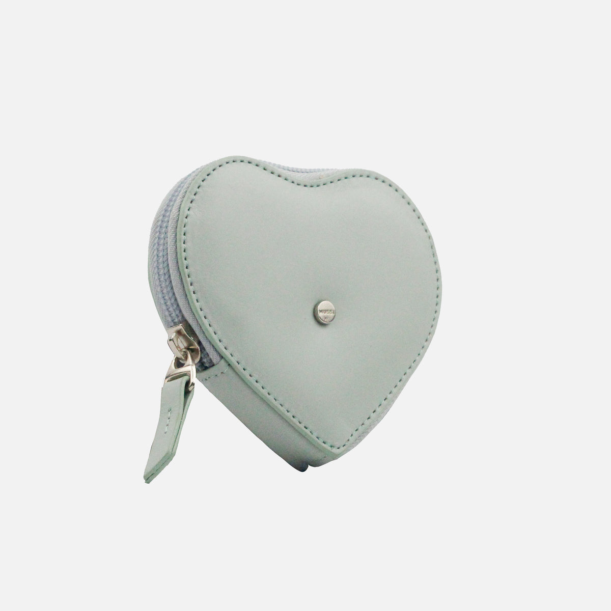 Monedero love de cuero para mujer - Verde