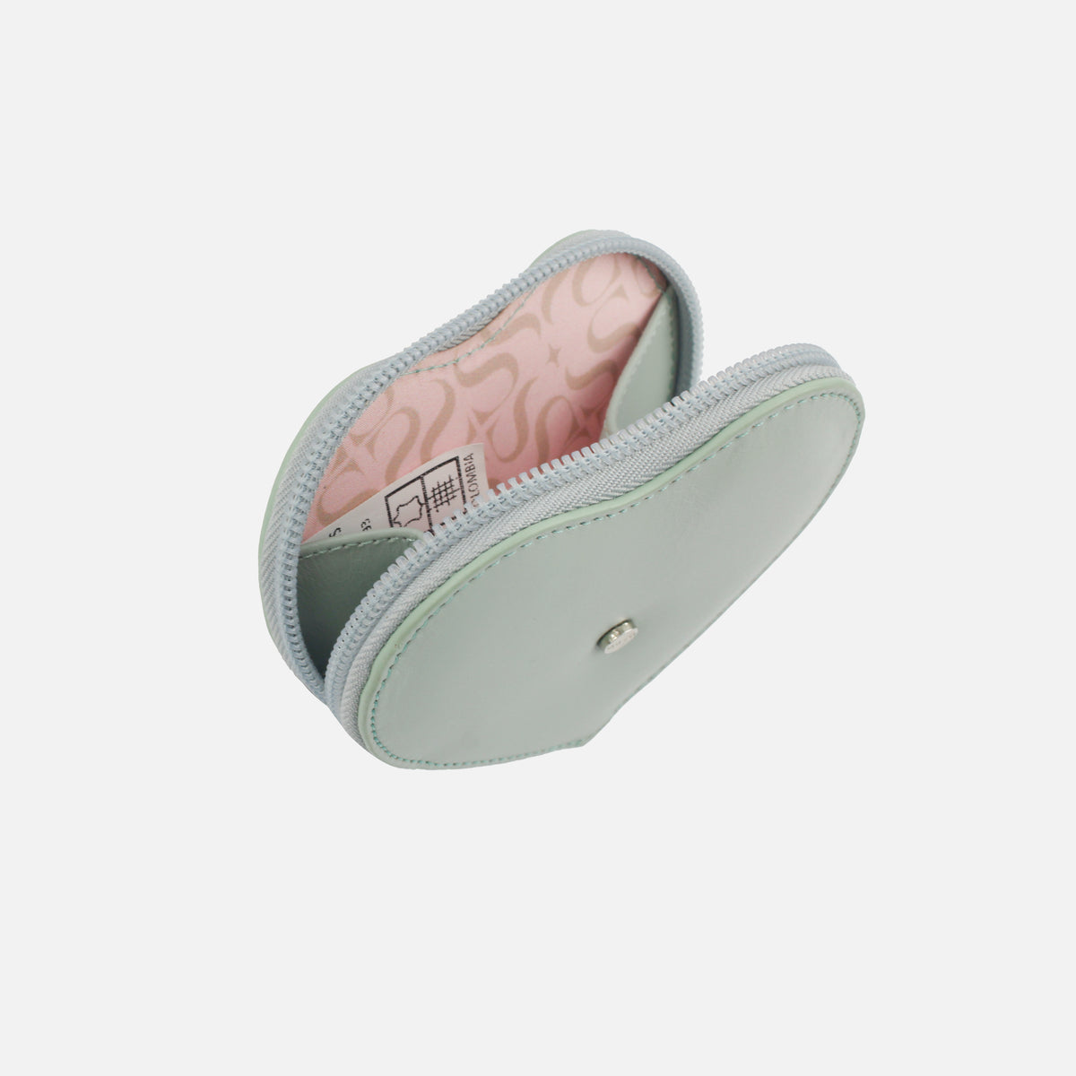 Monedero love de cuero para mujer - Verde