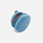 Monedero selene de cuero para mujer - Celeste