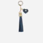 Llavero coralia de cuero para mujer - Azul