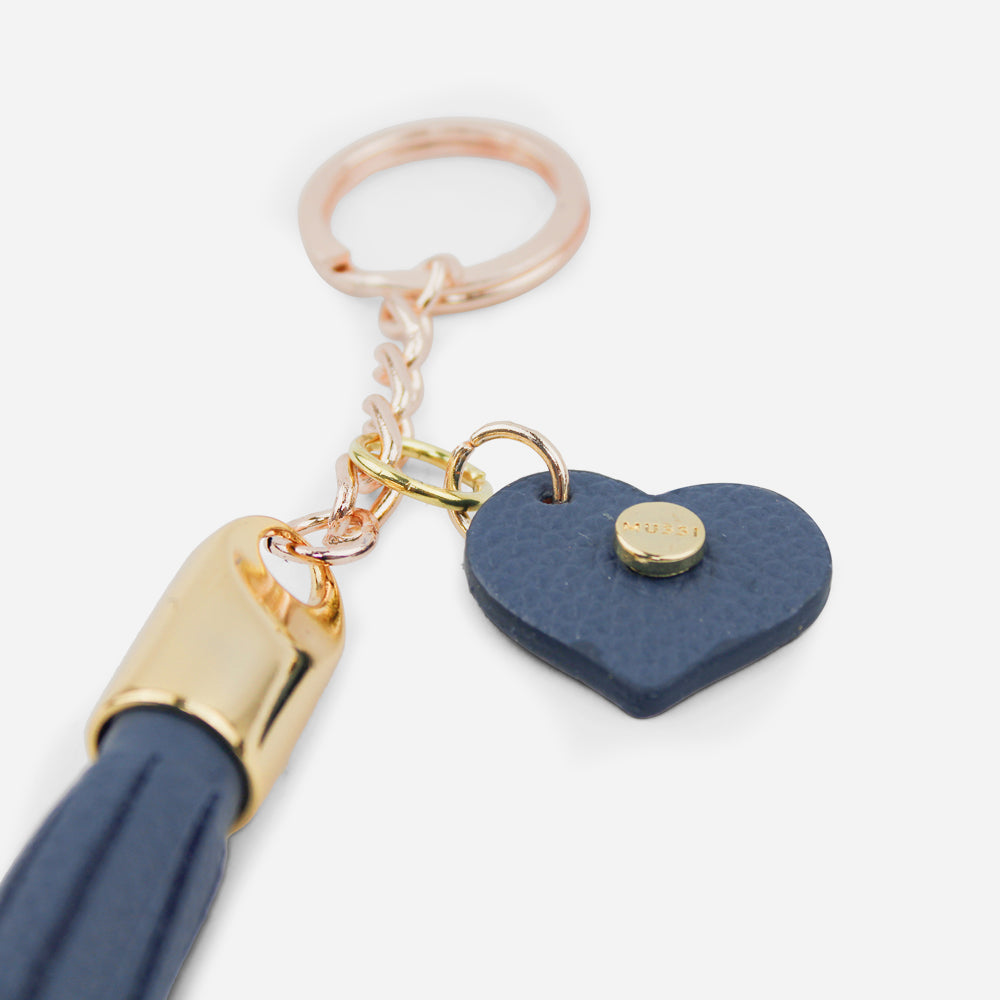 Llavero coralia de cuero para mujer - Azul