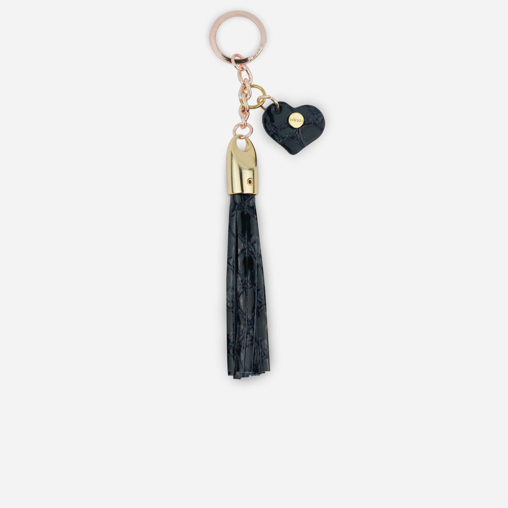 Llavero coralia de cuero para mujer - Azul