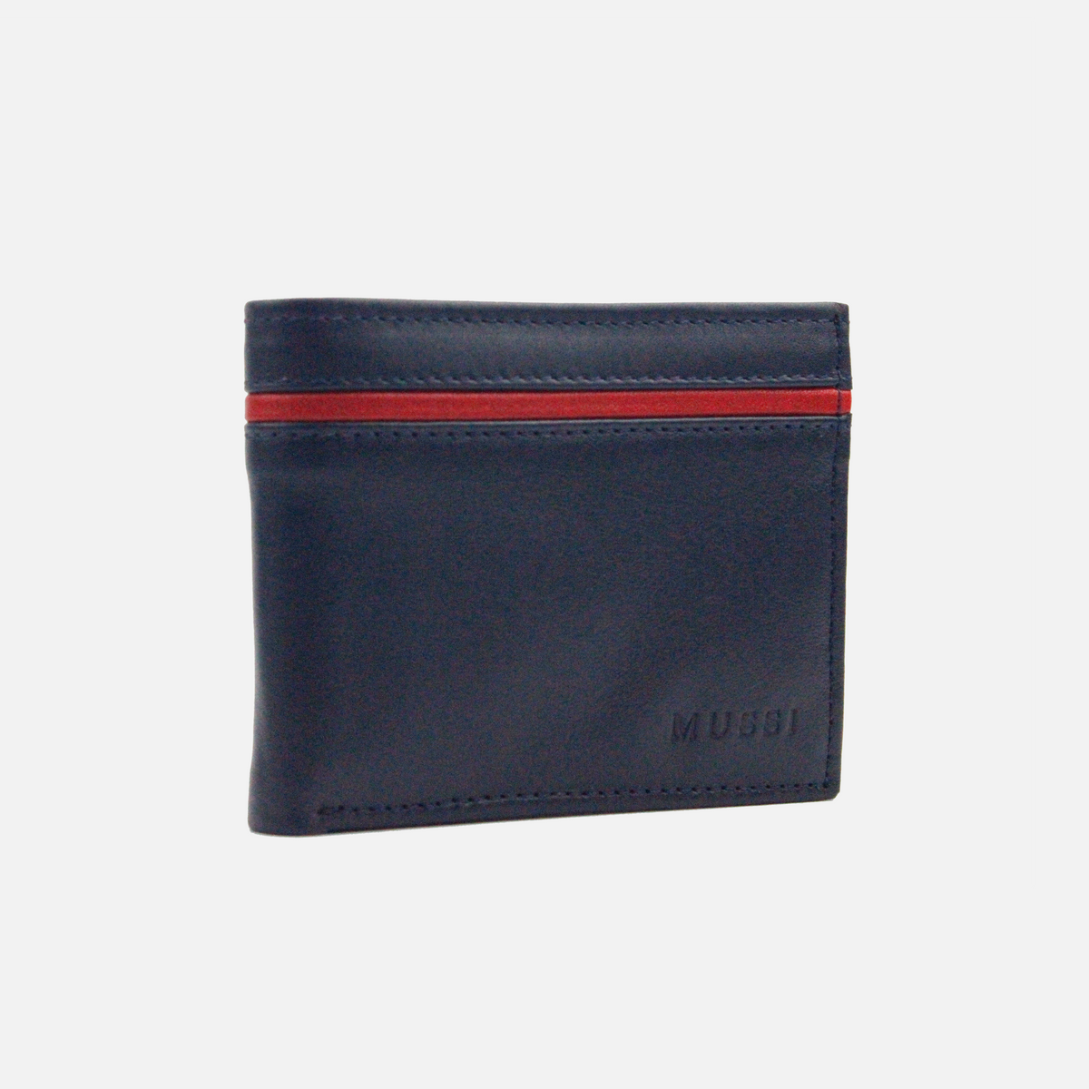 Billetera mattias de cuero para hombre - Azul