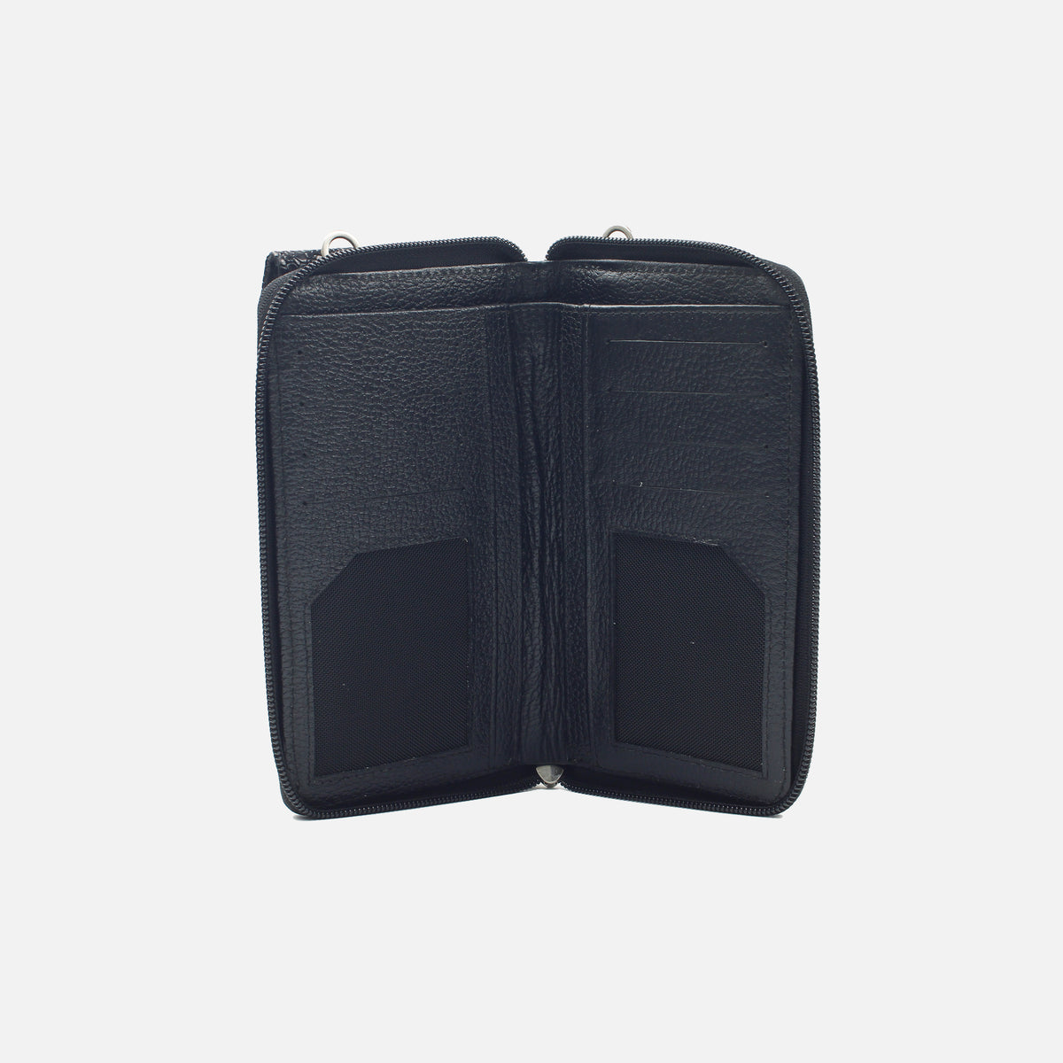 Portacelular corine de cuero para mujer - Negro