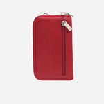 Portacelular corine de cuero para mujer - Rojo