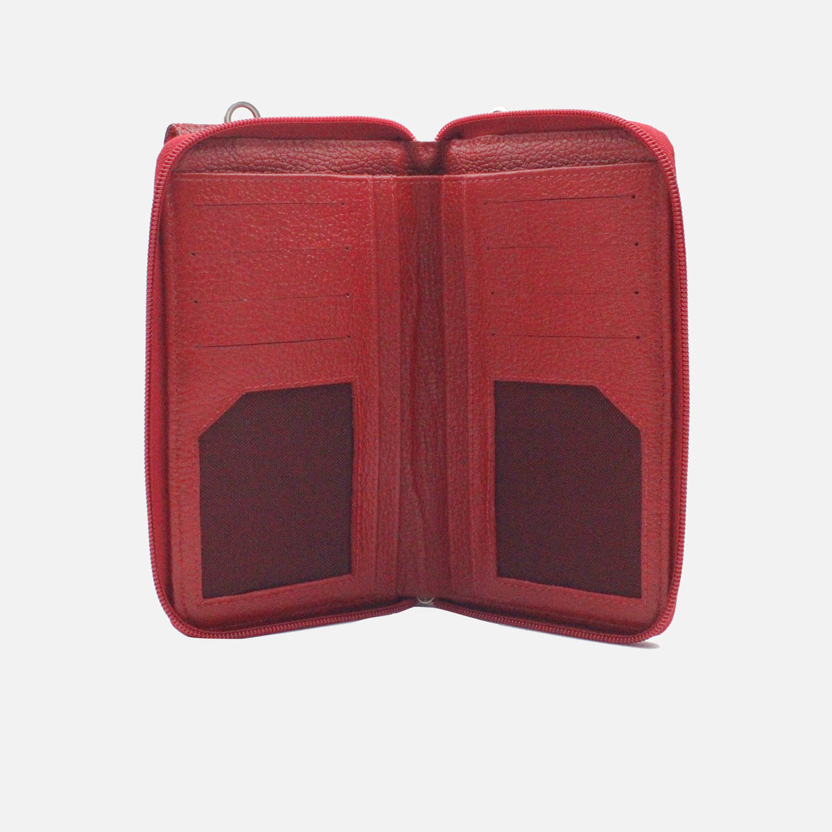 Portacelular corine de cuero para mujer - Rojo