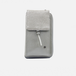 Portacelular corine de cuero para mujer - Plata