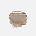 Bolso manos libres francis de cuero para mujer - Oro