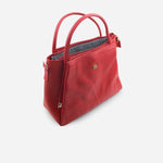 Cartera marzia de cuero para mujer - Rojo