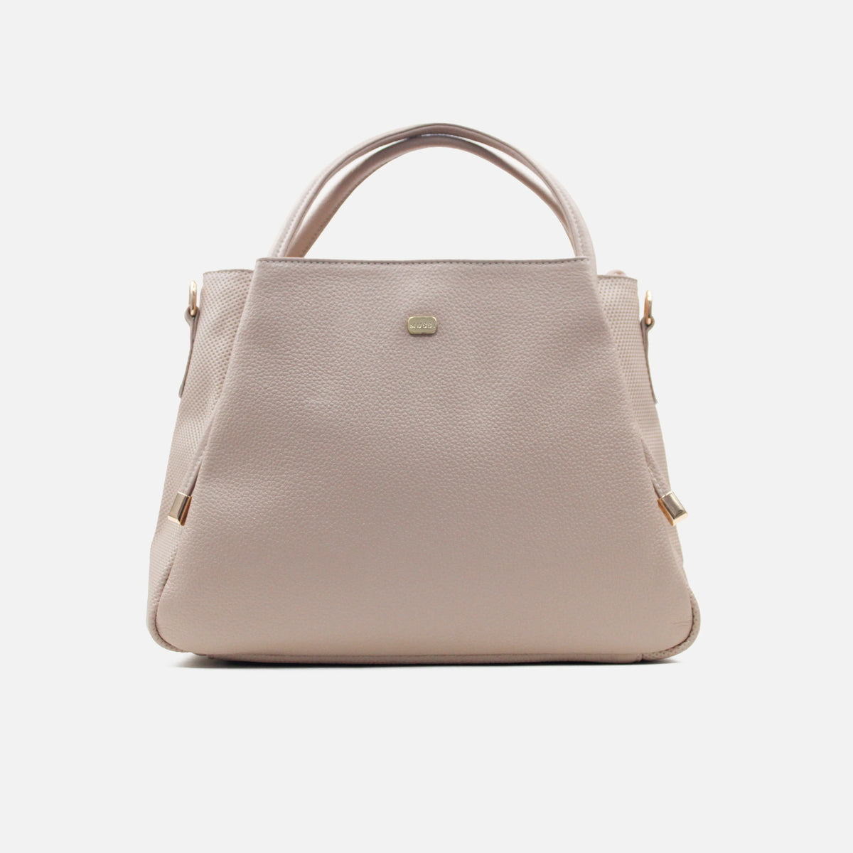 Cartera marzia de cuero para mujer - Nude