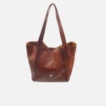 Cartera tullia de cuero para mujer - Miel