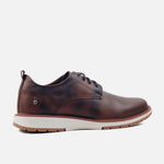 Tenis matias de cuero para hombre - Miel