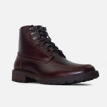 Botin con cordones steban de cuero para hombre - Brandy