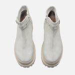 Botin tractorado zia de cuero para mujer - Hueso